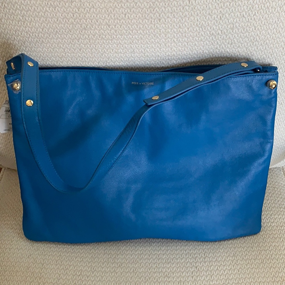 Beautiful Blue Leather Handbag